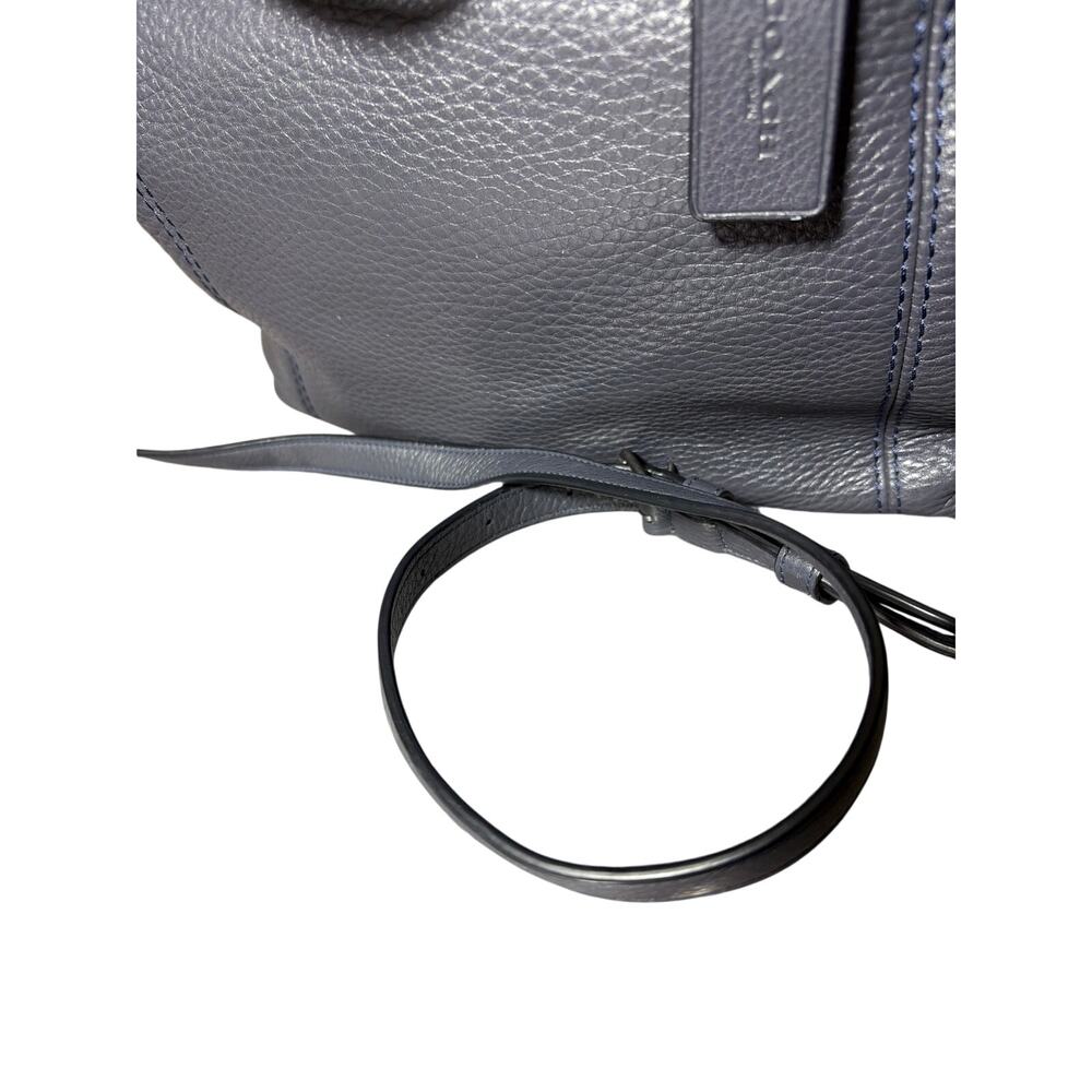 Coach F59325 Pebble Leather Lenox Satchel  Crossbody 2 Way Dark Navy Gray EUC - Picture 3 of 9